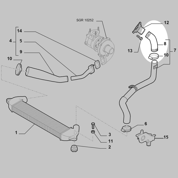 Патрубок інтеркулера Fiat Doblo 1.3 б/у 51766562 51766562 фото